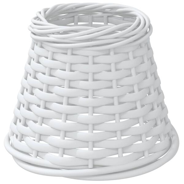 vidaXL Lamp Shade White Wicker, Iron Small Decorative Inlays