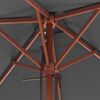 vidaXL Garden Parasol Anthracite Polyester, Laminated bamboo, Hardwood