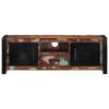 vidaXL TV Cabinet Black and Brown Solid reclaimed wood, iron Medium