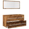 vidaXL Bathroom Furniture Set Old wood Engineered wood, glass