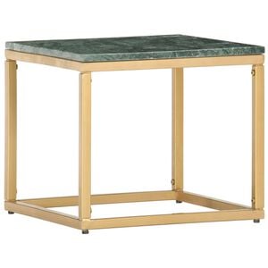 vidaXL Coffee Table Green Real Stone with Marble Finish Small Durable