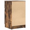 vidaXL Bedside Cabinet Smoked Oak Engineered Wood Medium Bedside Cabinet