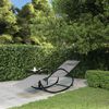 vidaXL Sun Lounger Grey Powder-coated steel, Textilene, foam Large