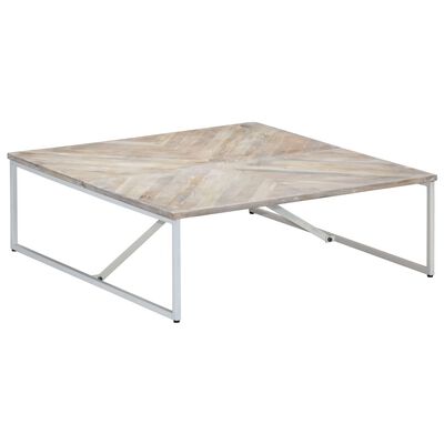 vidaXL Coffee Table 43.3"x43.3"x14.1" Solid Mango Wood