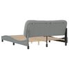 vidaXL Bed Frame without Mattress "Hvar" Light Gray 59.8"x79.9" Fabric