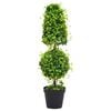 vidaXL Artificial Plant Green Polyethylene, Metal, Polypropylene Medium