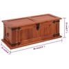 vidaXL Storage Chest Brown Solid Acacia Wood, MDF 23.6 x 9.8 x 8.7 in