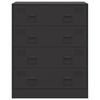 vidaXL Sideboard Black Cold-rolled Steel Medium Sideboard Rectangular