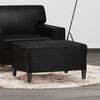 vidaXL Footstool Black Faux leather Compact Footstool Rectangular