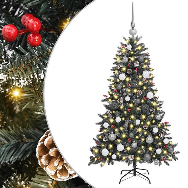 vidaXL Artificial Christmas Tree with 150 LEDs Green 59.06 in