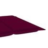 vidaXL Sunlounger Wine red cushion, Natural wood
