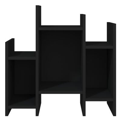 vidaXL Side Cabinet Black 23.6"x10.2"x23.6" Engineered Wood