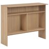 vidaXL Bar Table Oak Engineered wood 51.2 x 15.7 x 47.2 in Modern