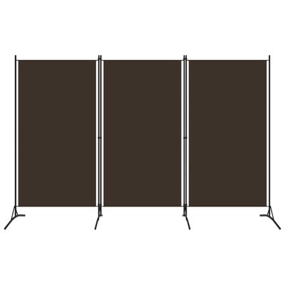 vidaXL 3-Panel Room Divider Brown 102.4"x70.9"