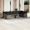 vidaXL Garden Sofa Set Grey, Dark Grey