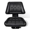 vidaXL Tractor Seat Black Steel Universal Height-Adjustable