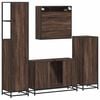 vidaXL Bathroom Furniture Set Brown Oak Engineered Wood, Metal Large