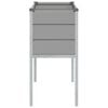 vidaXL Planter Light Grey 100 x 45 x 90 cm Galvanised Steel