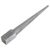 vidaXL Ground Spikes 6 pcs Silver 2.8x2.8x29.5" Galvanised Steel