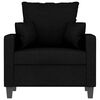 vidaXL Sofa Chair Black Polyester, Metal, Textilene Single Sofa Chair