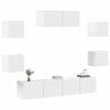 vidaXL 7 Piece TV Stand Set White Engineered Wood