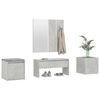 vidaXL Hallway Furniture Set Concrete grey Engineered wood, acrylic