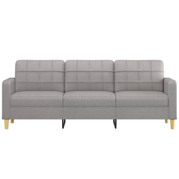vidaXL 3-Seater Sofa Light Gray 82.7" Fabric