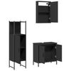 vidaXL Bathroom Furniture Set Black Engineered wood Medium