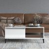 vidaXL Coffee Table High gloss white Engineered wood 35.4 x 19.7 x 14.4 in