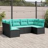 vidaXL Garden Sofa Set Black, Blue