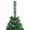 vidaXL Artificial Half Christmas Tree Green PVC, Steel 59.1 in height