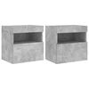 vidaXL TV Wall Cabinet Set of 2 Concrete gray Engineered wood Medium