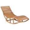 vidaXL Sun Lounger Bright Green Teak Wood Adjustable Armrests