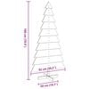 vidaXL Wooden Christmas Tree Natural Solid pine wood Large