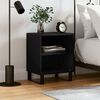 vidaXL Bedside Cabinet Black Engineered wood Medium Bedside Cabinet