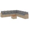 vidaXL Garden Sofa Set Beige, Light Grey
