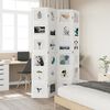 vidaXL Room Divider 4 Panels White Solid Wood Paulownia