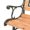 vidaXL Garden Bench Brown, Black Solid fir wood, Cast iron, PVC Medium
