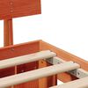 vidaXL Bed Frame Wax Brown 35.43 x 78.74 in Solid Pine Wood