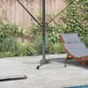 vidaXL Parasol Base Silver 23 x 14 x 6 cm