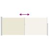 vidaXL Side Awning Cream Polyester with PU coating 47.2 x 118.1 in