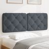 vidaXL Headboard Cushion Dark Grey Velvet, Foam 53.9 in mattress width