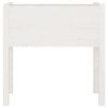 vidaXL Garden Planter Set of 2 White Solid Pinewood Standard Durable