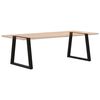 vidaXL Dining Table Leg Set of 2 Black Powder-coated steel Standard