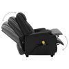 vidaXL Massage Recliner Black Faux Leather