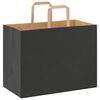 vidaXL Paper Bags 250 pcs with Handles Black 32x17x25 cm