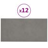 vidaXL Wall Panels 12 pcs Light Gray 23.6"x11.8" Velvet 23.3 ft&sup2;