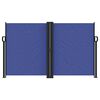 vidaXL Retractable Side Awning Blue Polyester with PU Coating