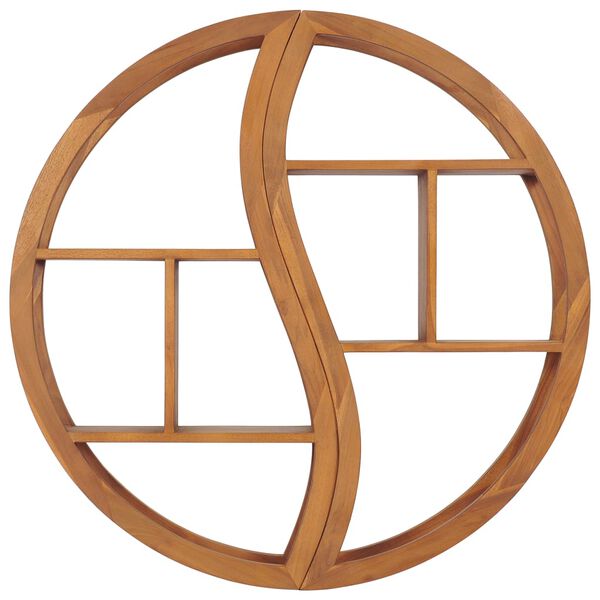 vidaXL Wall Shelf Natural Teak Smoothly sanded teak hardwood