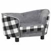 vidaXL Dog Sofa Grey 26.8x15.0x15.0" Plush